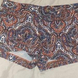 J Crew Paisley shorts